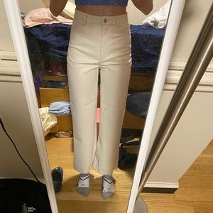 Aritzia Melina pants - vegan white leather